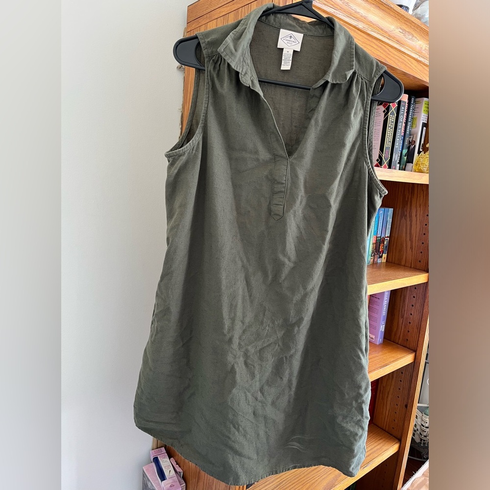Medium Sleeveless St. John's Bay Sage Green Dress